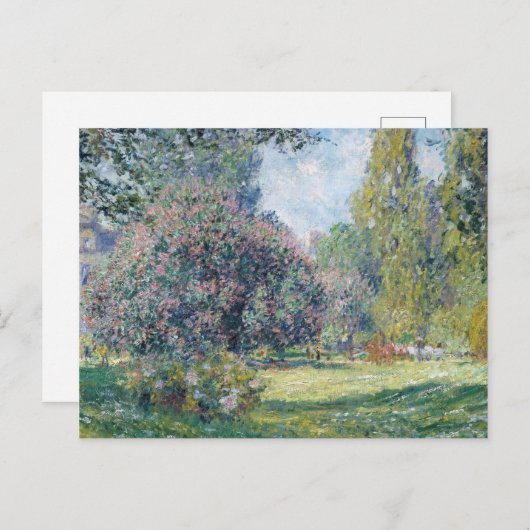 Claude Monet - Parc Monceau, Parijs Feestdagenkaart (Voorkant / Achterkant)