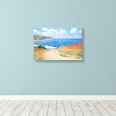 Claude Monet - Path in Wheat Fields at Pourville Canvas Afdruk (Insitu (Houten vloer))