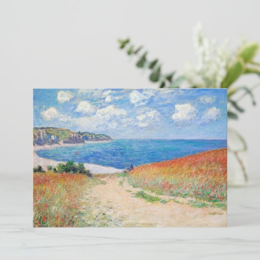 Claude Monet - Path in Wheat Fields at Pourville Kaart (Staand voorkant)
