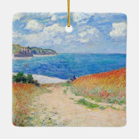Claude Monet - Path in Wheat Fields at Pourville Keramisch Ornament (Achterkant)
