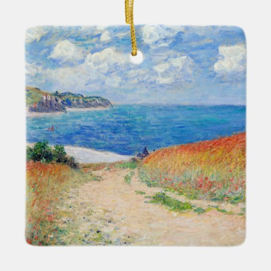 Claude Monet - Path in Wheat Fields at Pourville Keramisch Ornament (Voorkant)