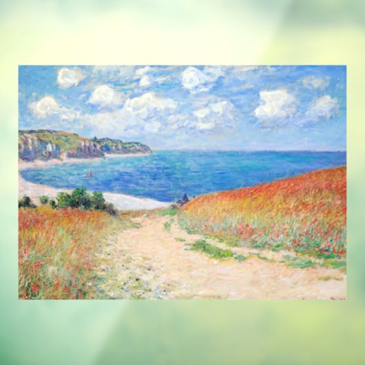 Claude Monet - Path in Wheat Fields at Pourville Raamsticker (Vel 3)