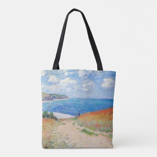Claude Monet - Path in Wheat Fields at Pourville Tote Bag (Achterkant)