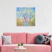 Claude Monet- Peerboom in Bloem Canvas Afdruk (Insitu (Woonkamer))