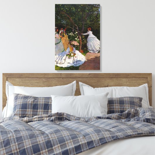 Claude Monet - Picknick Canvas Afdruk (Insitu (Slaapkamer))