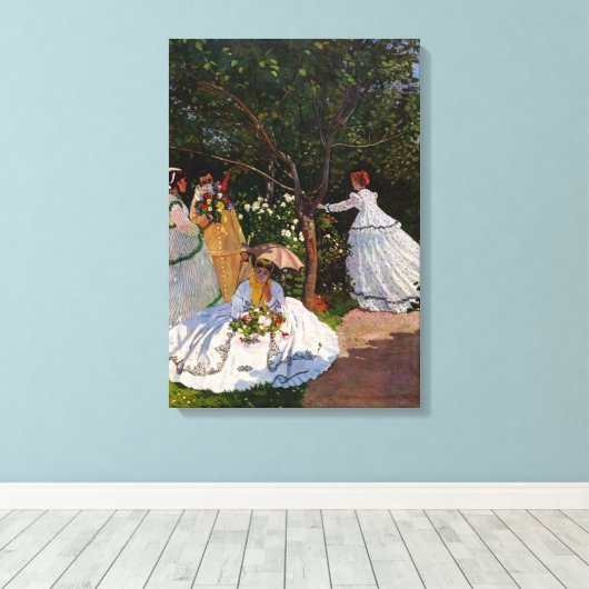 Claude Monet - Picknick Canvas Afdruk (Insitu (Houten vloer))