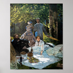 Claude Monet - Picknick op het Gras, Rechter Panee Poster