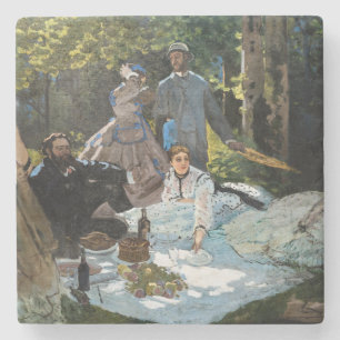 Claude Monet - Picknick op het gras, rechterpaneel Stenen Onderzetter