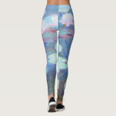 Claude Monet Pink Water Lilies GalleryHD Fine Art Leggings (Achterkant)