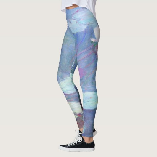 Claude Monet Pink Water Lilies GalleryHD Fine Art Leggings (Links)