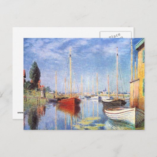 Claude Monet Pleasure Boats in Argenteuil Briefkaart (Voorkant / Achterkant)