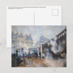 Claude Monet - Pont de l'Europe, Gare Saint-Lazare Briefkaart