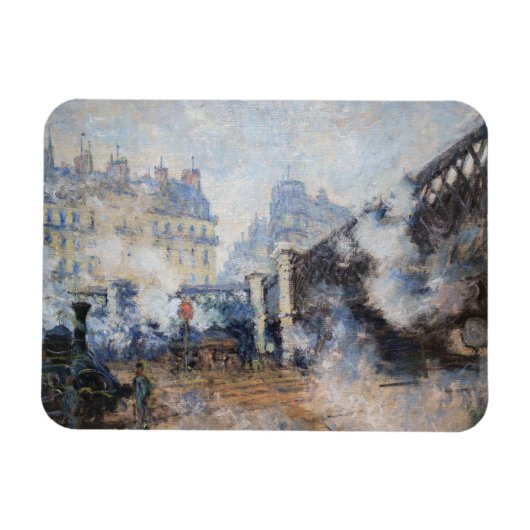Claude Monet - Pont de l'Europe, Gare Saint-Lazare Magneet (Horizontaal)