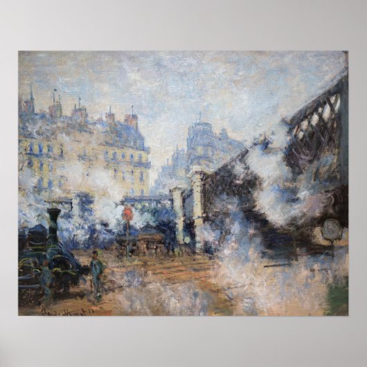 Claude Monet - Pont de l'Europe, Gare Saint-Lazare Poster (Voorkant)