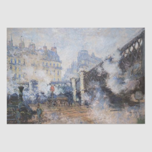 Claude Monet - Pont de l'Europe, Gare Saint-Lazare Tissuepapier (Voorkant)