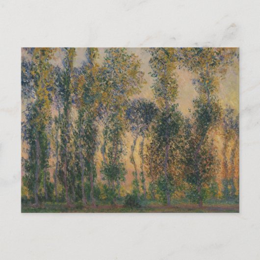 Claude Monet - Poplars at Giverny, Sunrise Briefkaart (Voorkant)