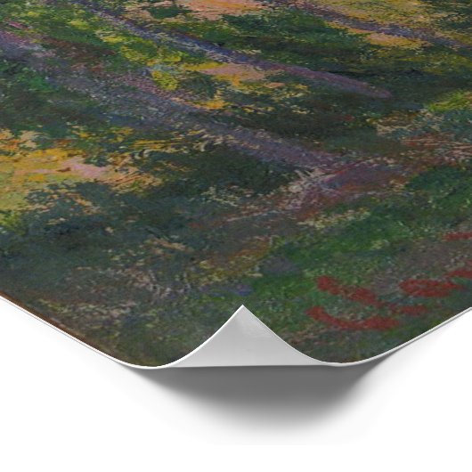 Claude Monet - Poplars at Giverny, Sunrise Poster (Hoek)