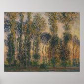 Claude Monet - Poplars at Giverny, Sunrise Poster (Voorkant)