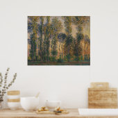Claude Monet - Poplars at Giverny, Sunrise Poster (Keuken)