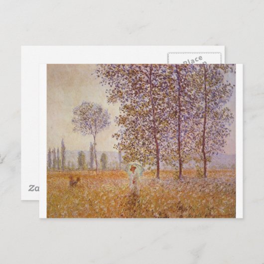 Claude Monet - Poplars in de zon Briefkaart (Voorkant / Achterkant)