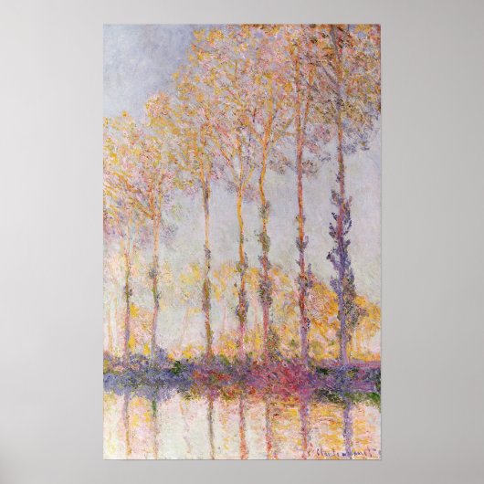 Claude Monet Poplars on the Banks of the Epte Poster (Voorkant)