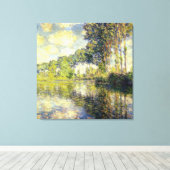 Claude Monet - Poplars on the Epte Canvas Afdruk (Insitu (Houten vloer))