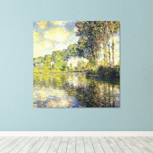Claude Monet - Poplars on the Epte Canvas Afdruk (Insitu (Houten vloer))