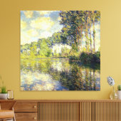Claude Monet - Poplars on the Epte Canvas Afdruk (Insitu (Woonkamer))