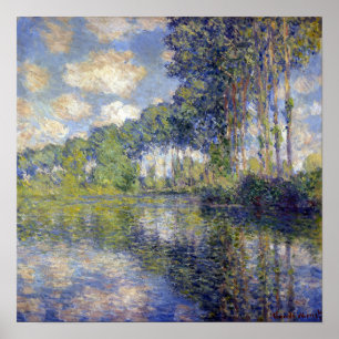 Claude Monet Poplars over de epte Poster