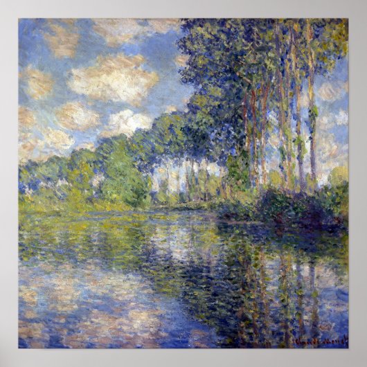 Claude Monet Poplars over de epte Poster (Voorkant)
