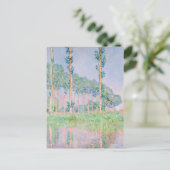 Claude Monet Poplars Pink Effect 1891 Beroemde ver Briefkaart (Staand voorkant)