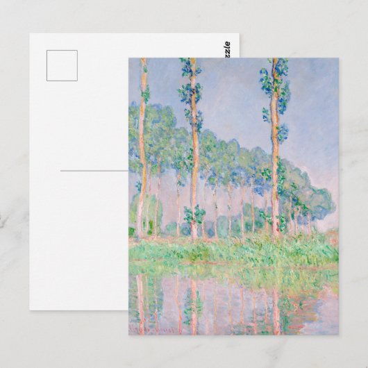 Claude Monet Poplars Pink Effect 1891 Beroemde ver Briefkaart (Voorkant / Achterkant)