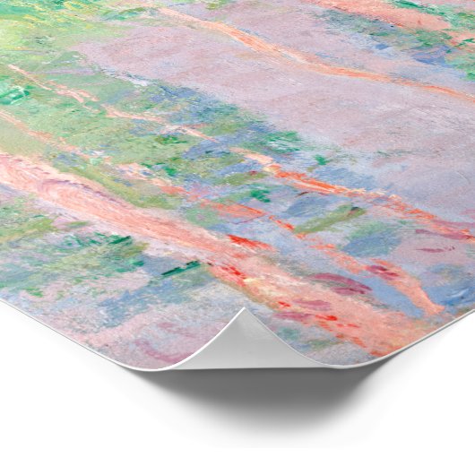 Claude Monet Poplars Pink Effect 1891 Beroemde ver Poster (Hoek)