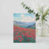 Claude Monet Poppies  Briefkaart (Staand voorkant)
