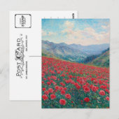 Claude Monet Poppies  Briefkaart (Voorkant / Achterkant)