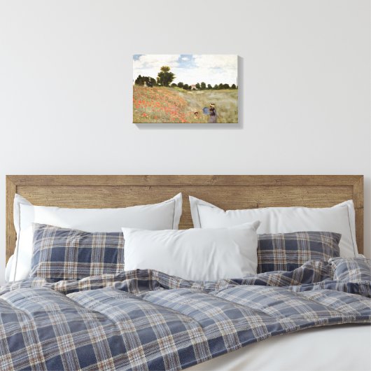 Claude Monet - Poppies Canvas Afdruk (Insitu (Slaapkamer))