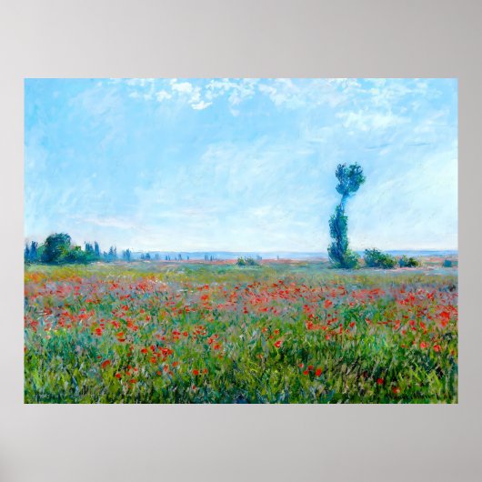 Claude Monet, Poppy Field, 1881 Poster (Voorkant)