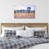 Claude Monet - Poppy Field 1890 (Giverny) Canvas Afdruk (Insitu (Slaapkamer))