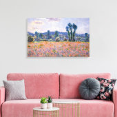 Claude Monet - Poppy Field 1890 (Giverny) Canvas Afdruk (Insitu (Woonkamer))