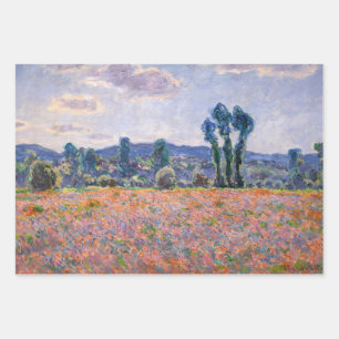 Claude Monet - Poppy Field 1890 (Giverny) Inpakpapier Vel