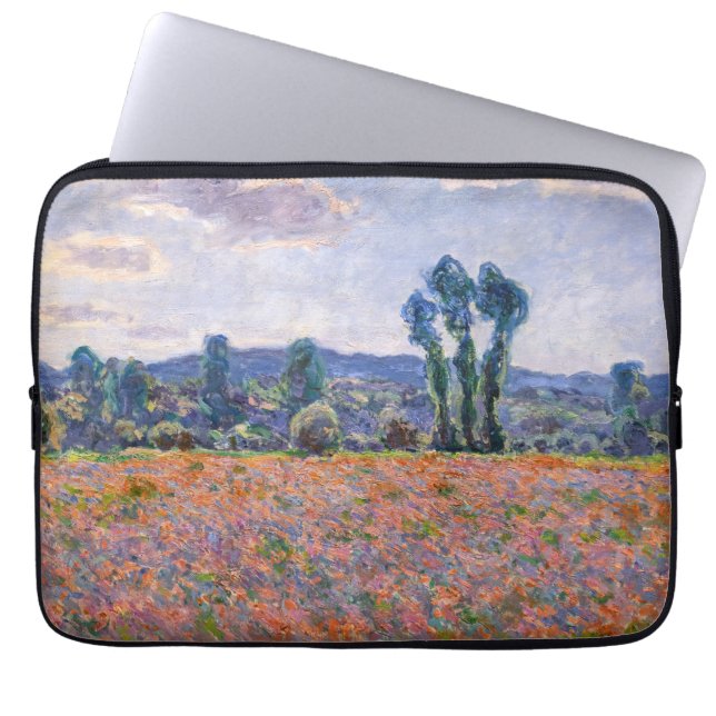 Claude Monet - Poppy Field 1890 (Giverny) Laptop Sleeve (Voorkant)