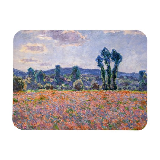 Claude Monet - Poppy Field 1890 (Giverny) Magneet (Horizontaal)