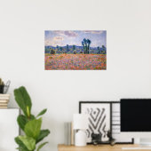 Claude Monet - Poppy Field 1890 (Giverny) Poster (Thuiskantoor)