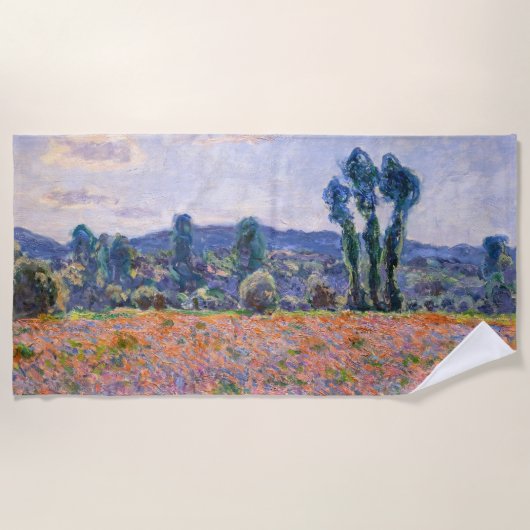 Claude Monet - Poppy Field 1890 (Giverny) Strandlaken (Voorkant)