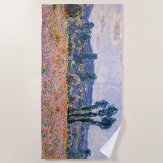 Claude Monet - Poppy Field 1890 (Giverny) Strandlaken (Voorkant)