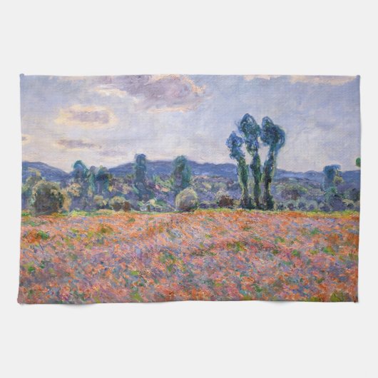 Claude Monet - Poppy Field 1890 (Giverny) Theedoek (Horizontaal)