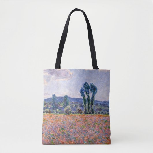Claude Monet - Poppy Field 1890 (Giverny) Tote Bag (Voorkant)