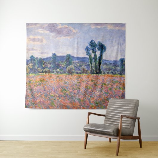 Claude Monet - Poppy Field 1890 (Giverny) Wandkleed (In Situ (horizontaal))