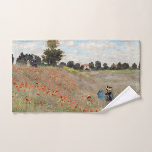 Claude Monet - Poppy Field Bad Handdoek (Handdoek)