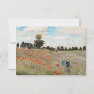 Claude Monet - Poppy Field Bedankkaart